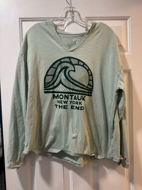 League Sage Green Graphic Hooded Tee